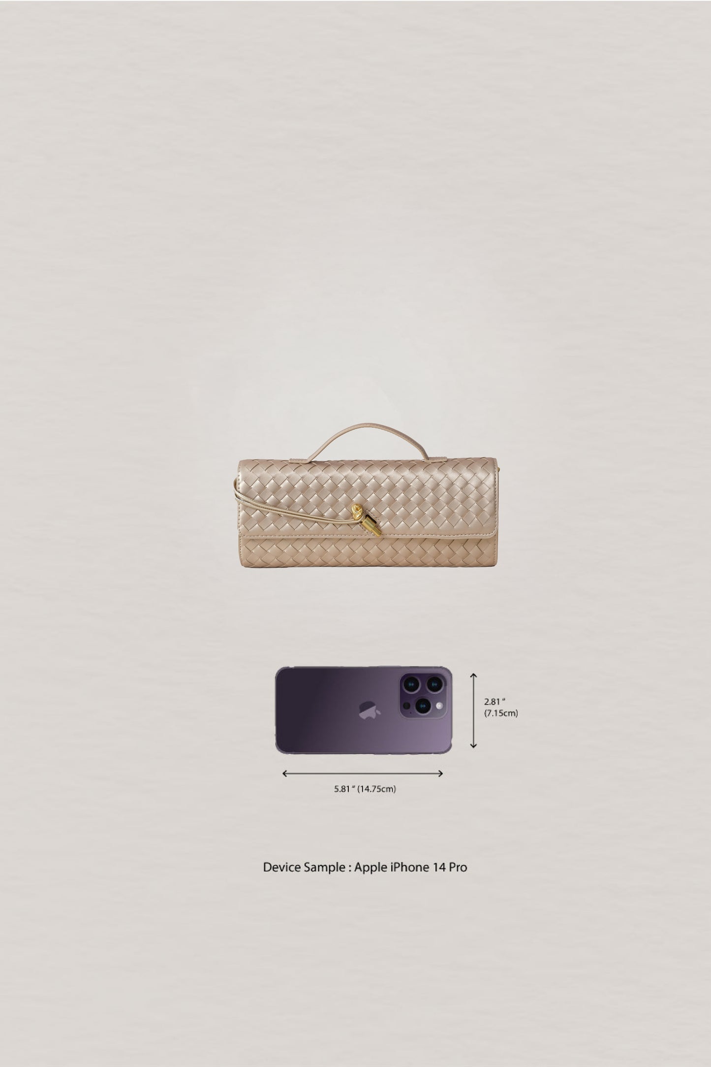 Artisan Crafted Flap Bag - Gold