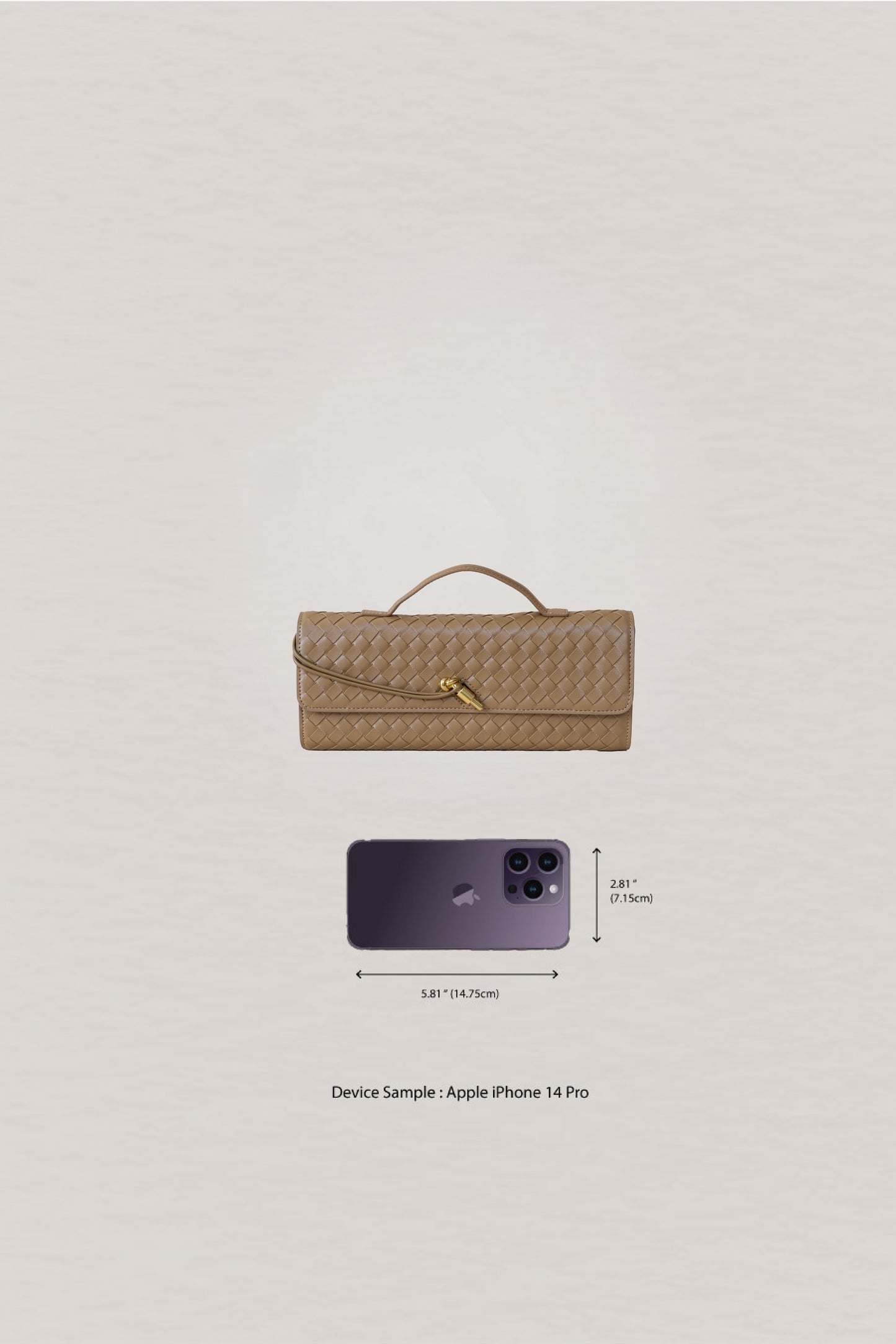 Artisan Crafted Flap Bag - Shinny Khaki