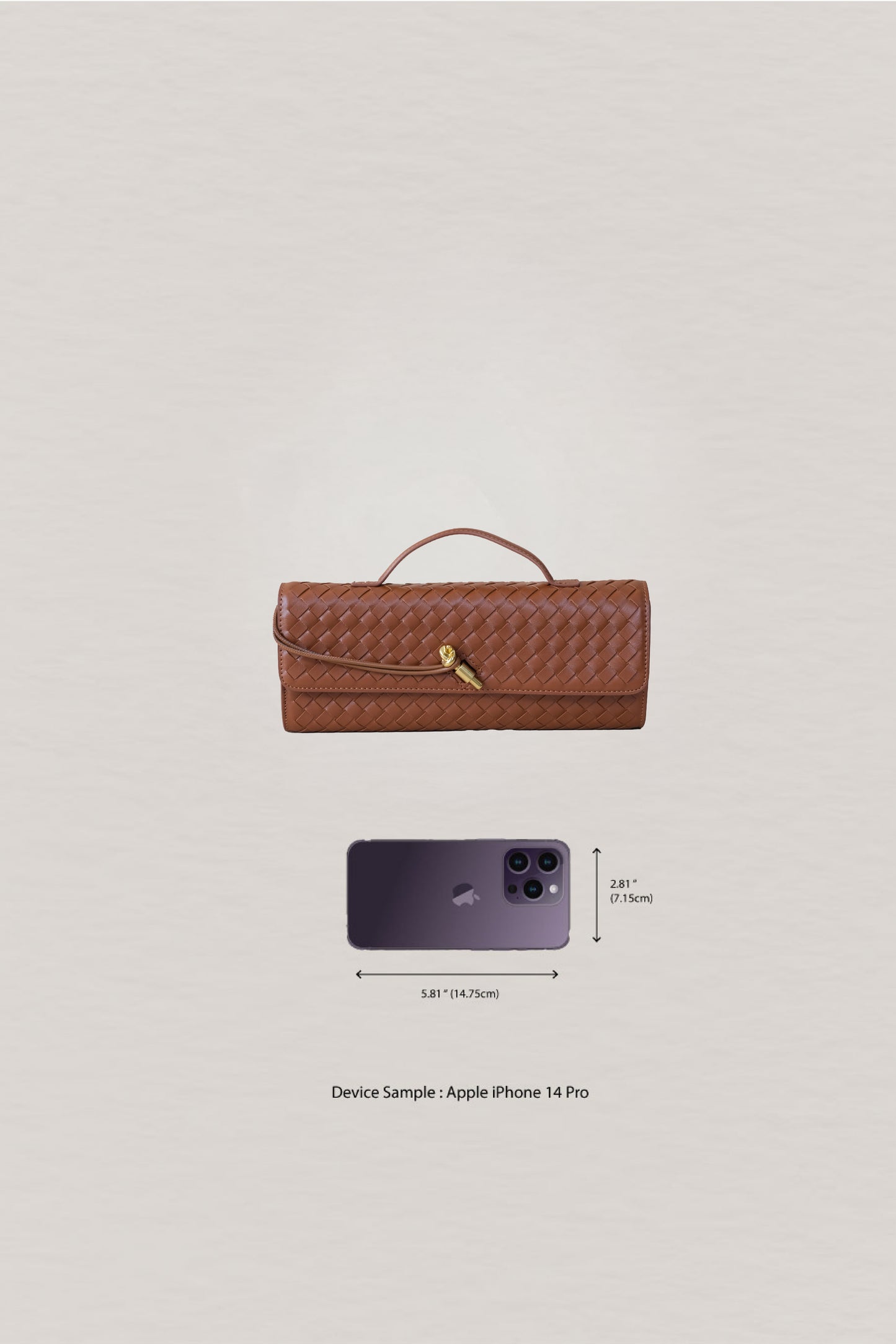 Artisan Crafted Flap Bag - Shinny Chestnut