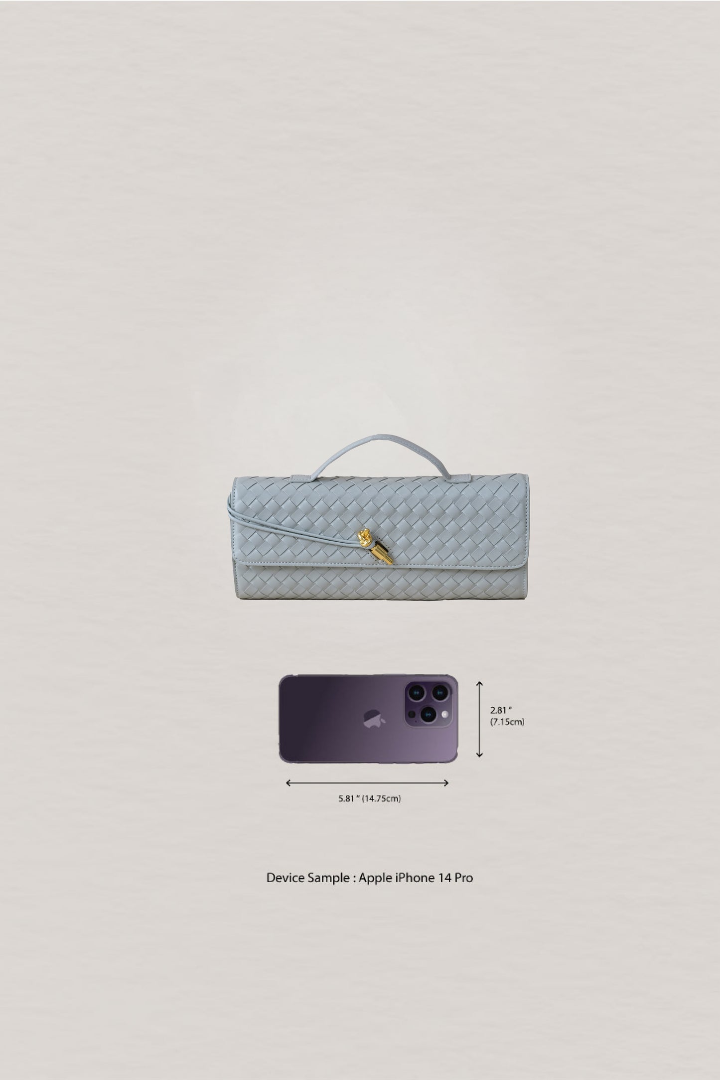Artisan Crafted Flap Bag - Agate Grey
