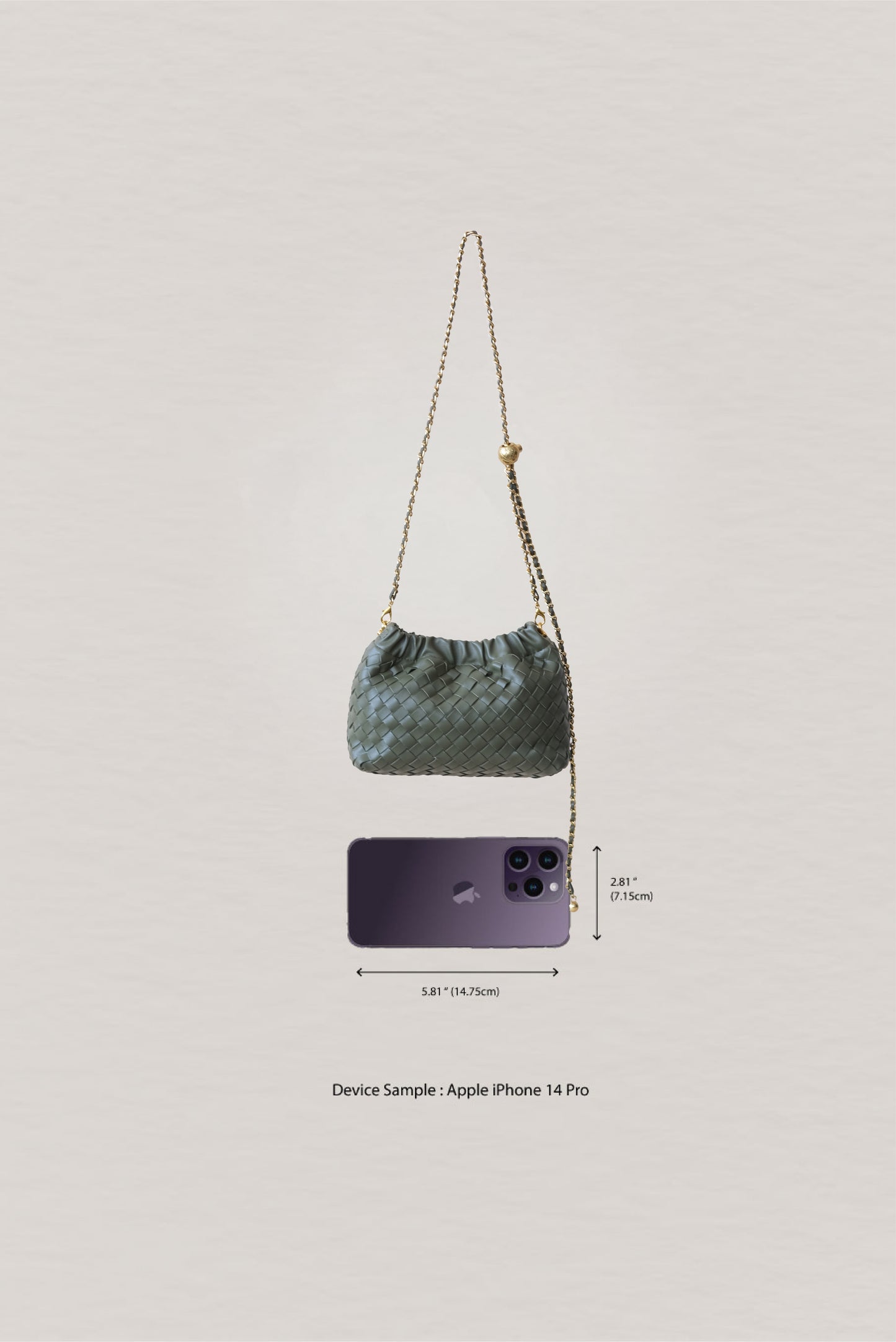 Artisan Signature Cloud Bag - Shinny Olive Green