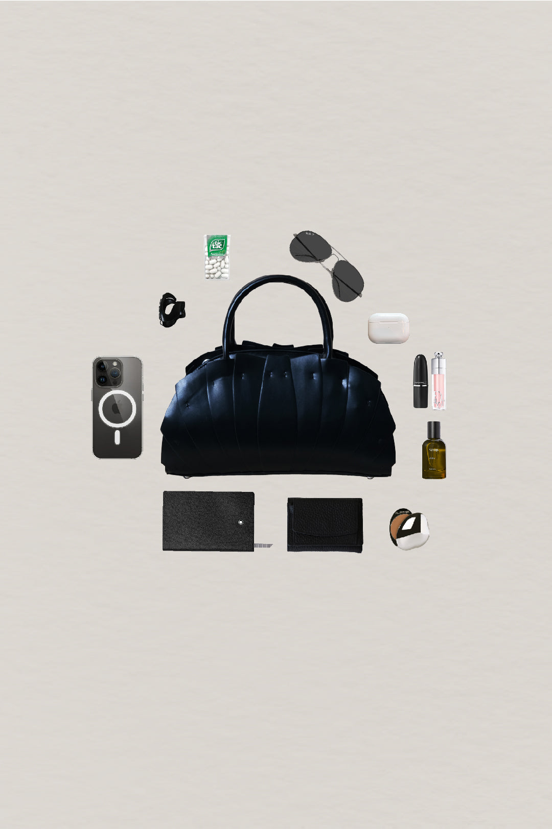 Artisan Lotus Grace Bag - Classic Black