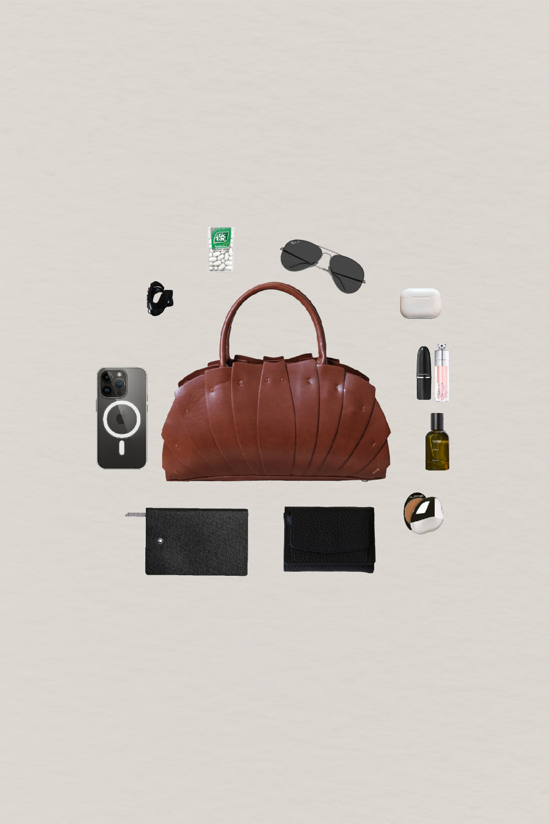 Artisan Lotus Grace Bag - Chestnut