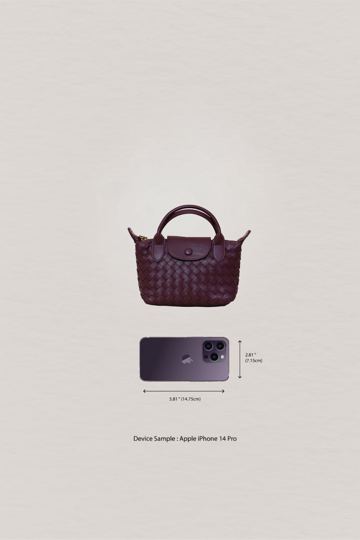 Artisan Véra Mini Carry Bag - Shinny Wine Red