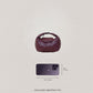 Artisan Aurelia Crescent Bag - Shinny Wine Red