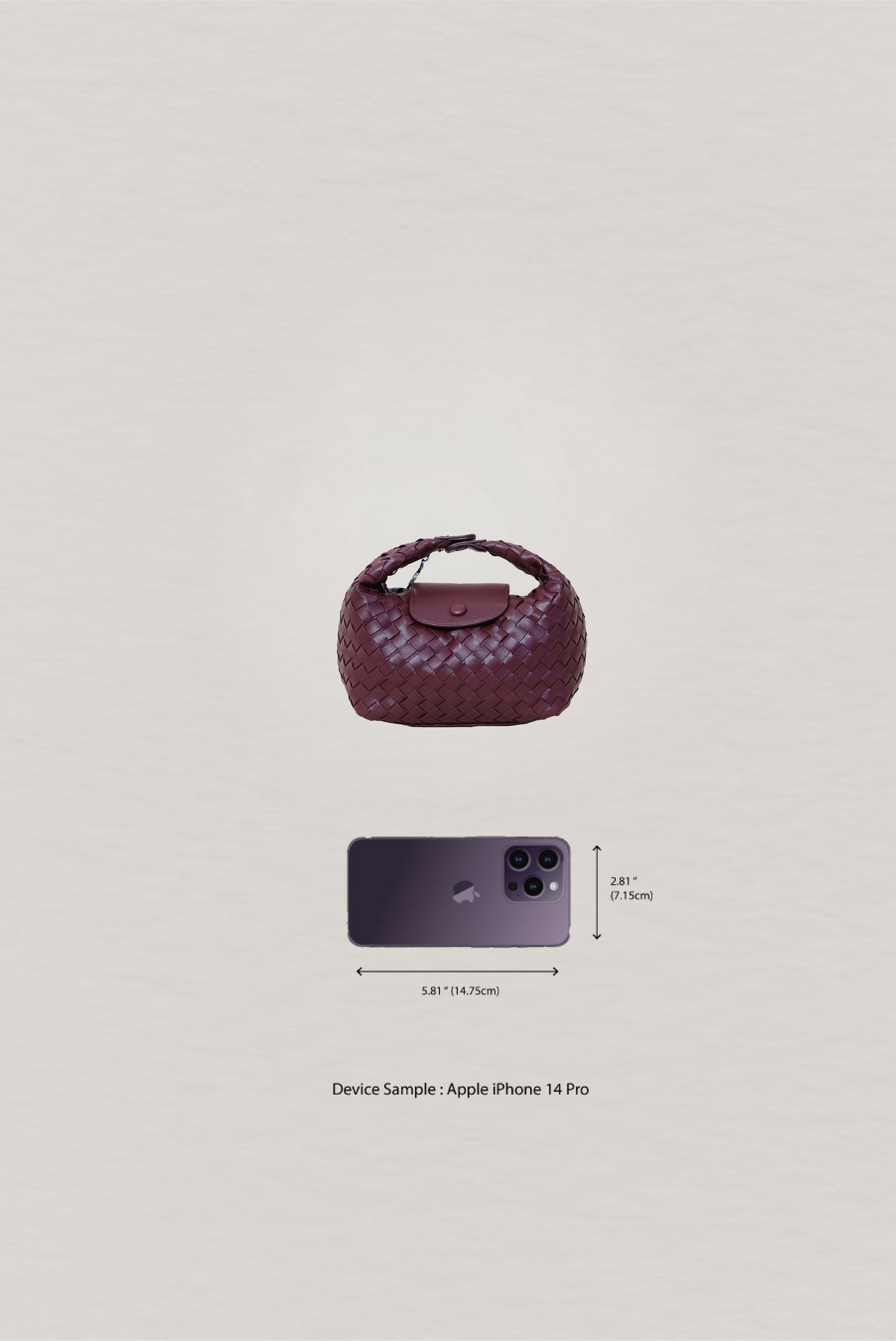 Artisan Aurelia Crescent Bag - Shinny Wine Red
