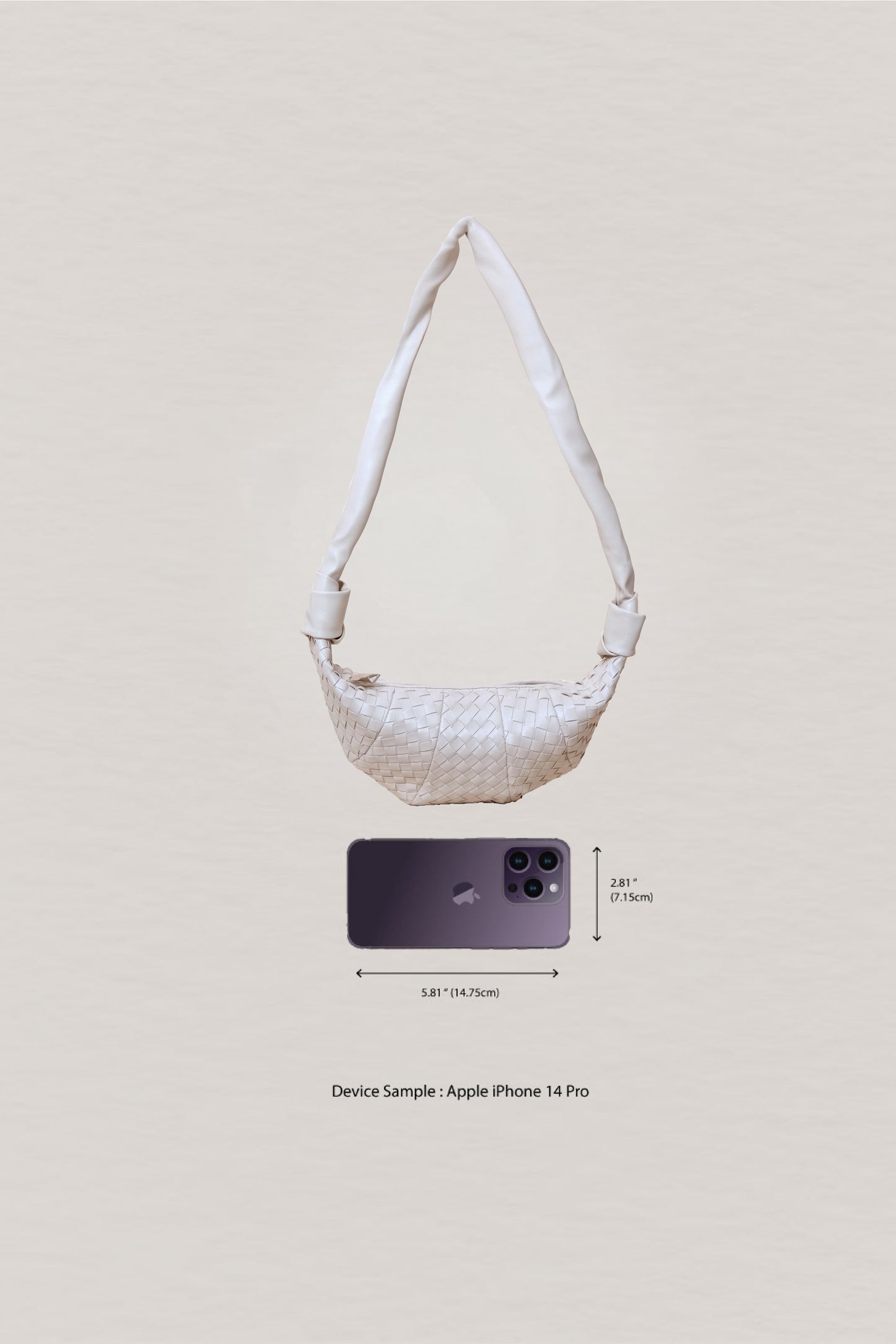 Artisan Classic Crescent Bag - White Sand