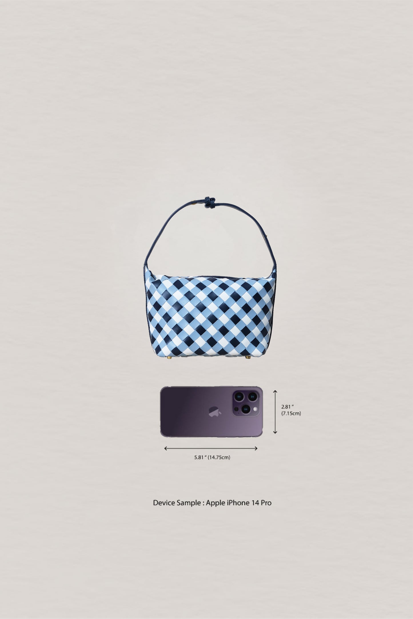 The Artisan Bag - Blue & White Gingham