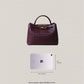 Large Artisan Grace Tote - Shinny Wine Red