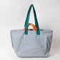 Marlow Canvas Tote - Green + Grey