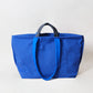 Marlow Canvas Tote - Blue + Oat Latte