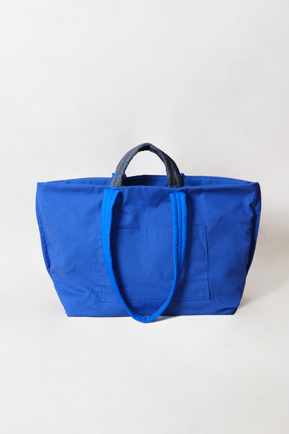Marlow Canvas Tote - Blue + Oat Latte