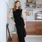 Elegant Pleated Dress In Classic Black