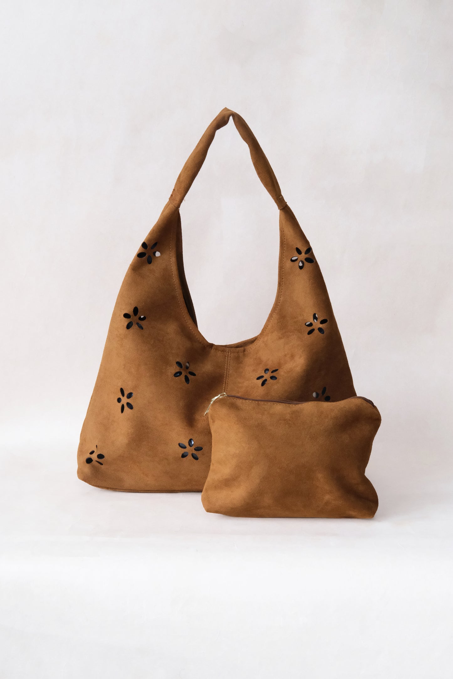 Chic Minimalist Shoulder Tote - Brown