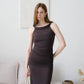 One Shoulder Twist Dress In Soot