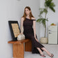 One Shoulder Twist Dress In Soot
