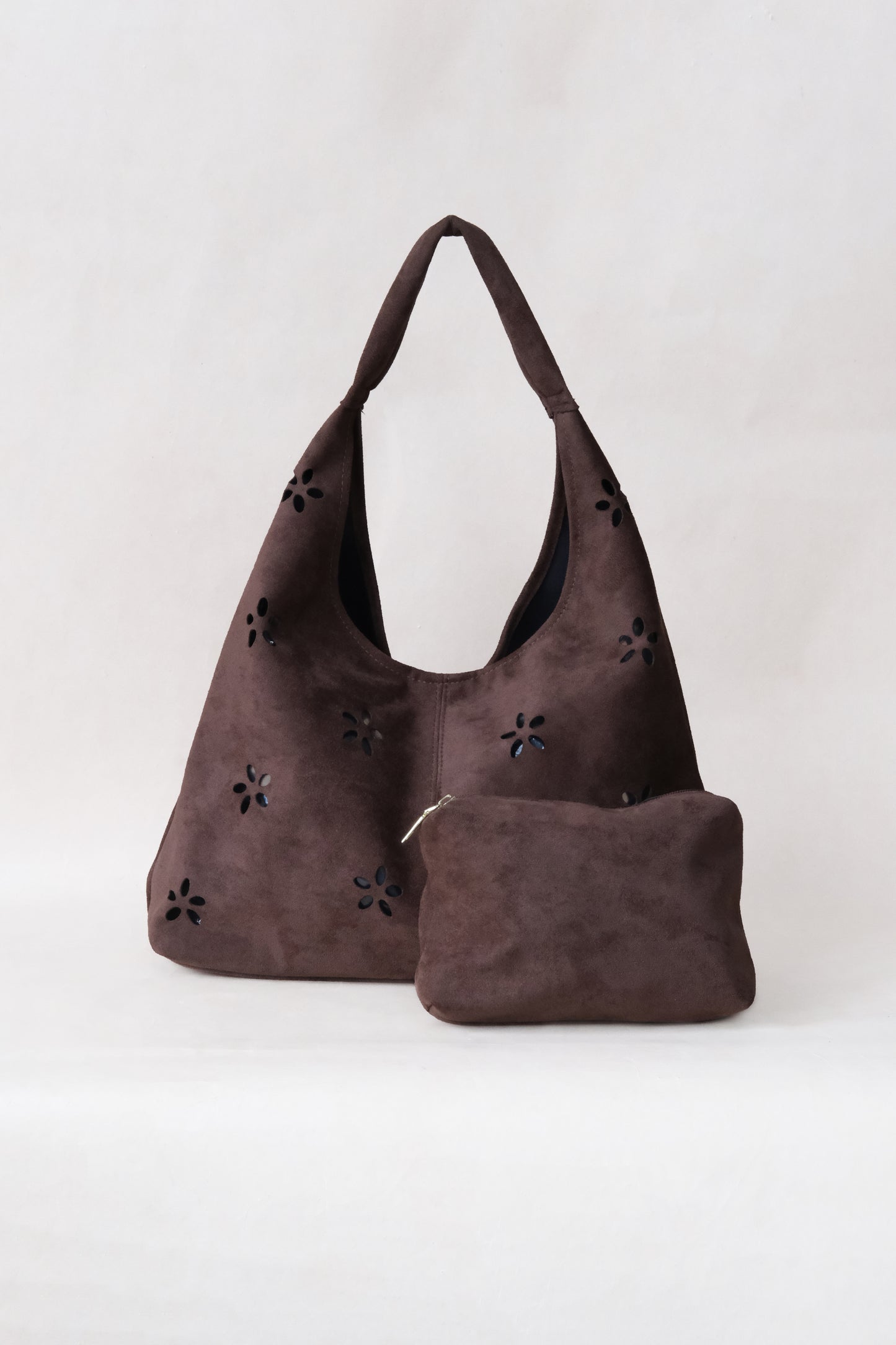 Chic Minimalist Shoulder Tote - Coffee