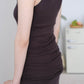 One Shoulder Twist Dress In Soot