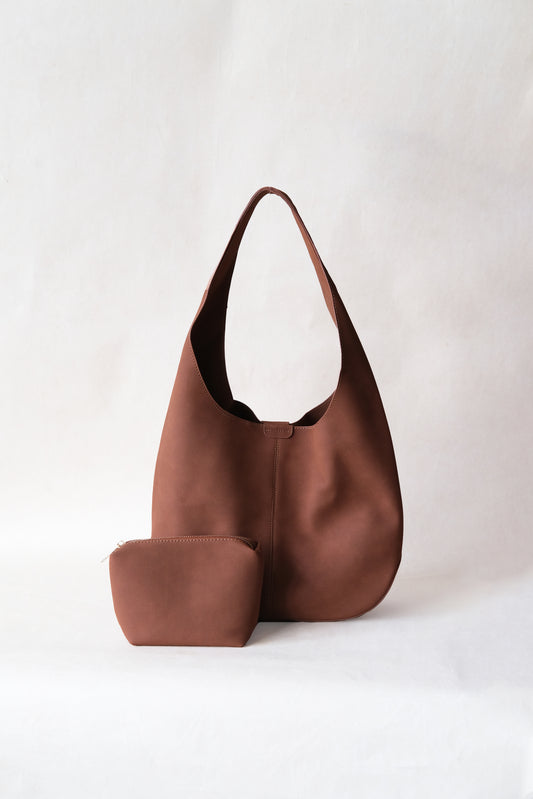 Lucie Soft Carryall - Matte Chestnut
