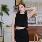 French Crop Top In Black