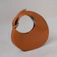 Oval Large Capacity Shoulder Armpit Bag - Tea Brown