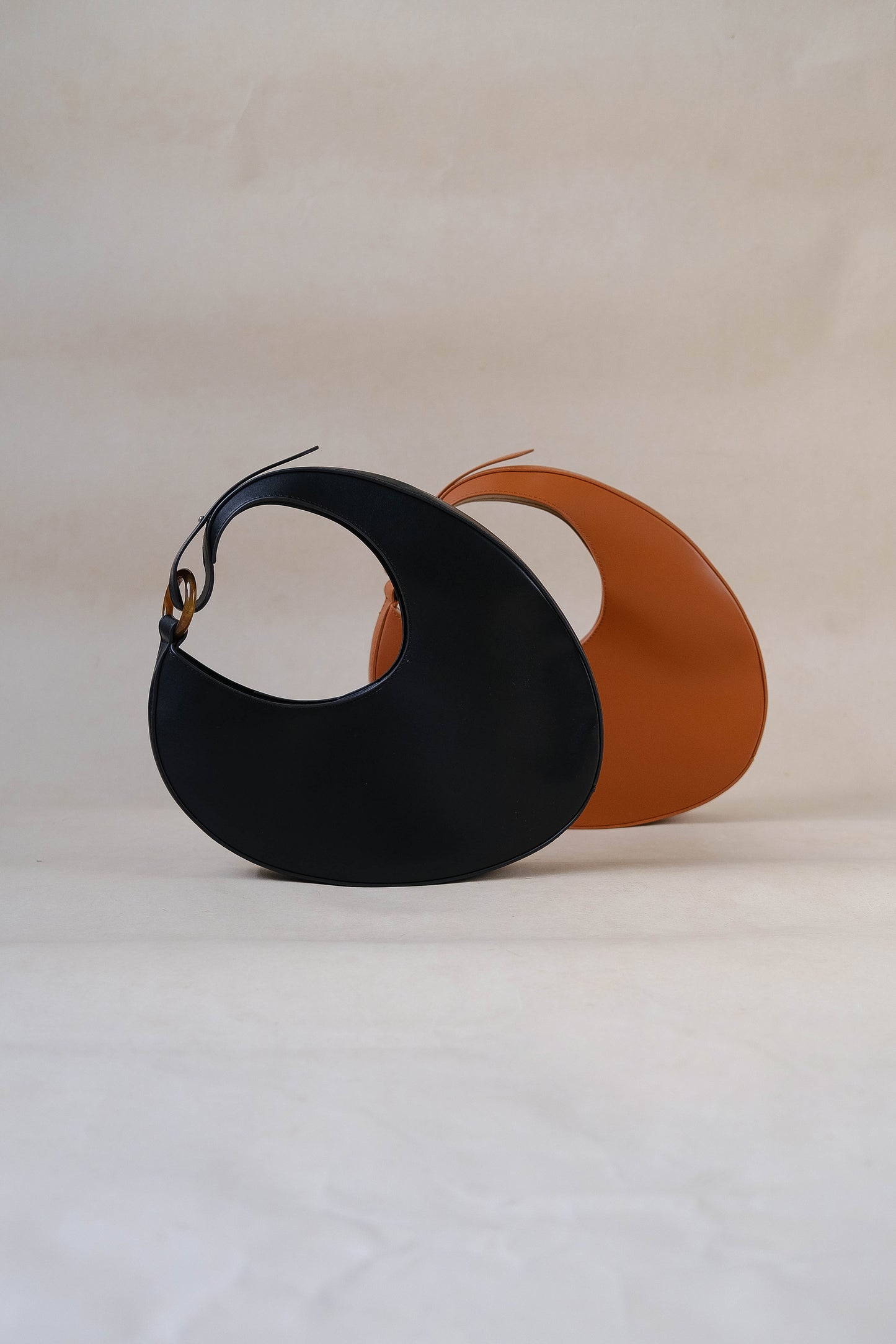 Oval Large Capacity Shoulder Armpit Bag - Tea Brown