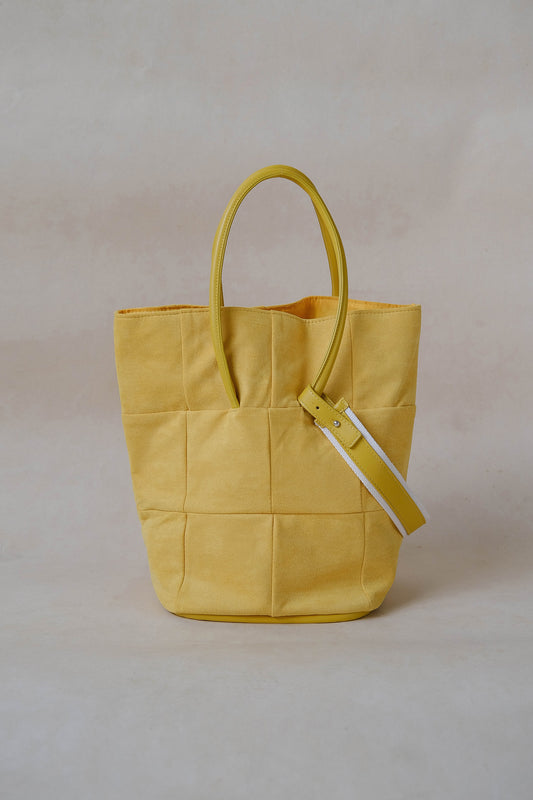 Large capacity portable bucket bag - Silky Matte Yellow