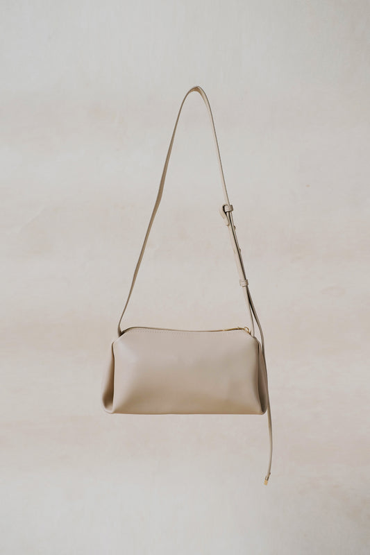 Geometric Pillow Shoulder Bag - Milktea