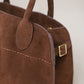 Matte PU Tote Crossbody Bag - Brown