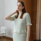 High-End Woolen Top - Mint Green