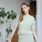 High-End Woolen Top - Mint Green