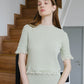 High-End Woolen Top - Mint Green