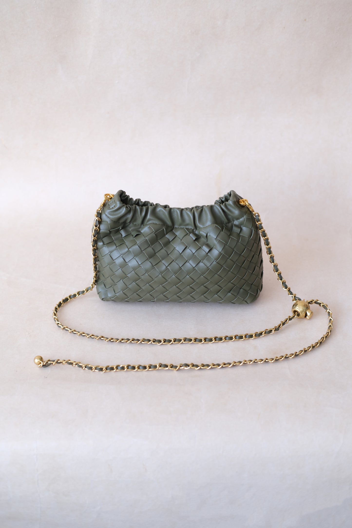 Artisan Signature Cloud Bag - Shinny Olive Green