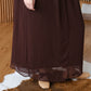 French Swag Collar Dress - Brown