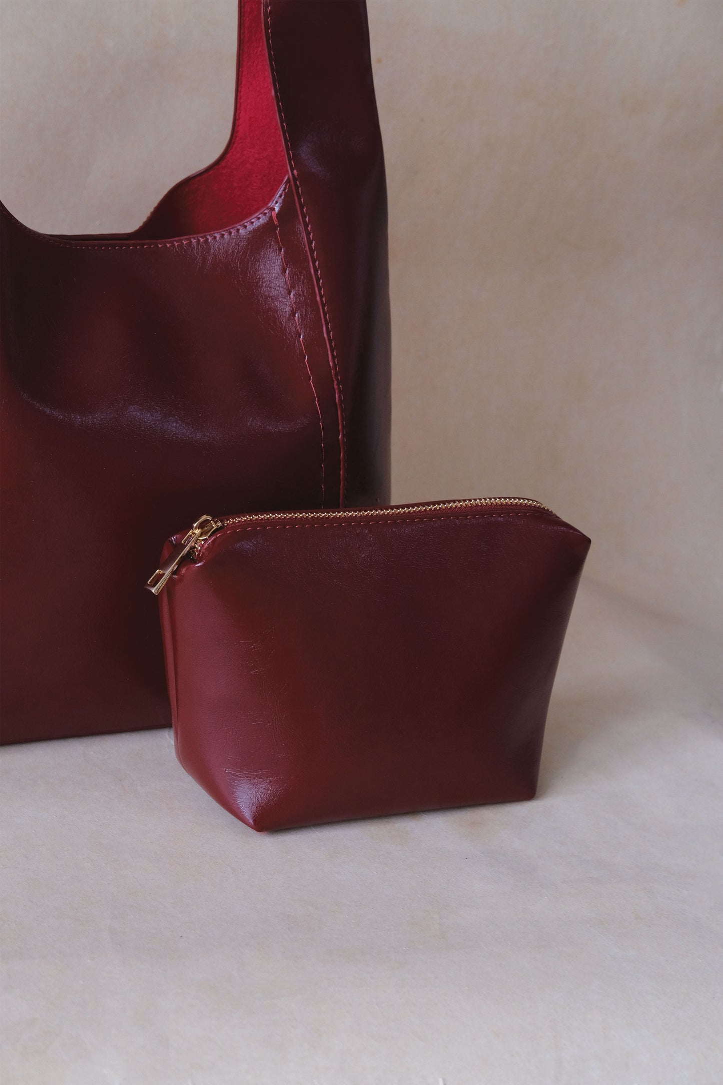 The Margaux Tote - Wine Red