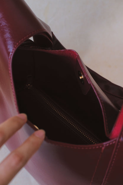 The Margaux Tote - Wine Red