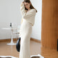 [2Pcs Suit] For High-end French Knitted Cardigan + French Knitted Dress