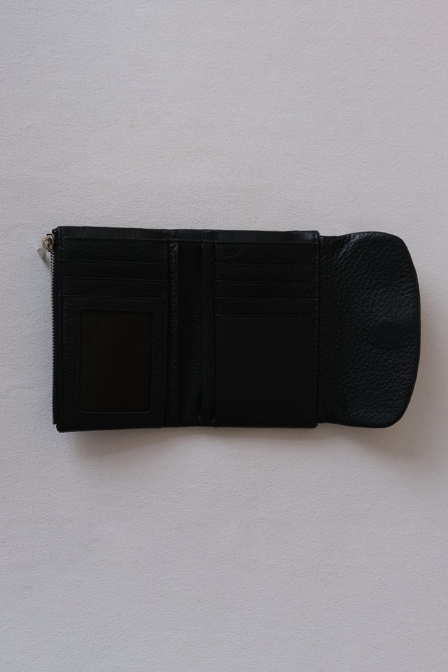 Elara Compact Wallet - Classic Black