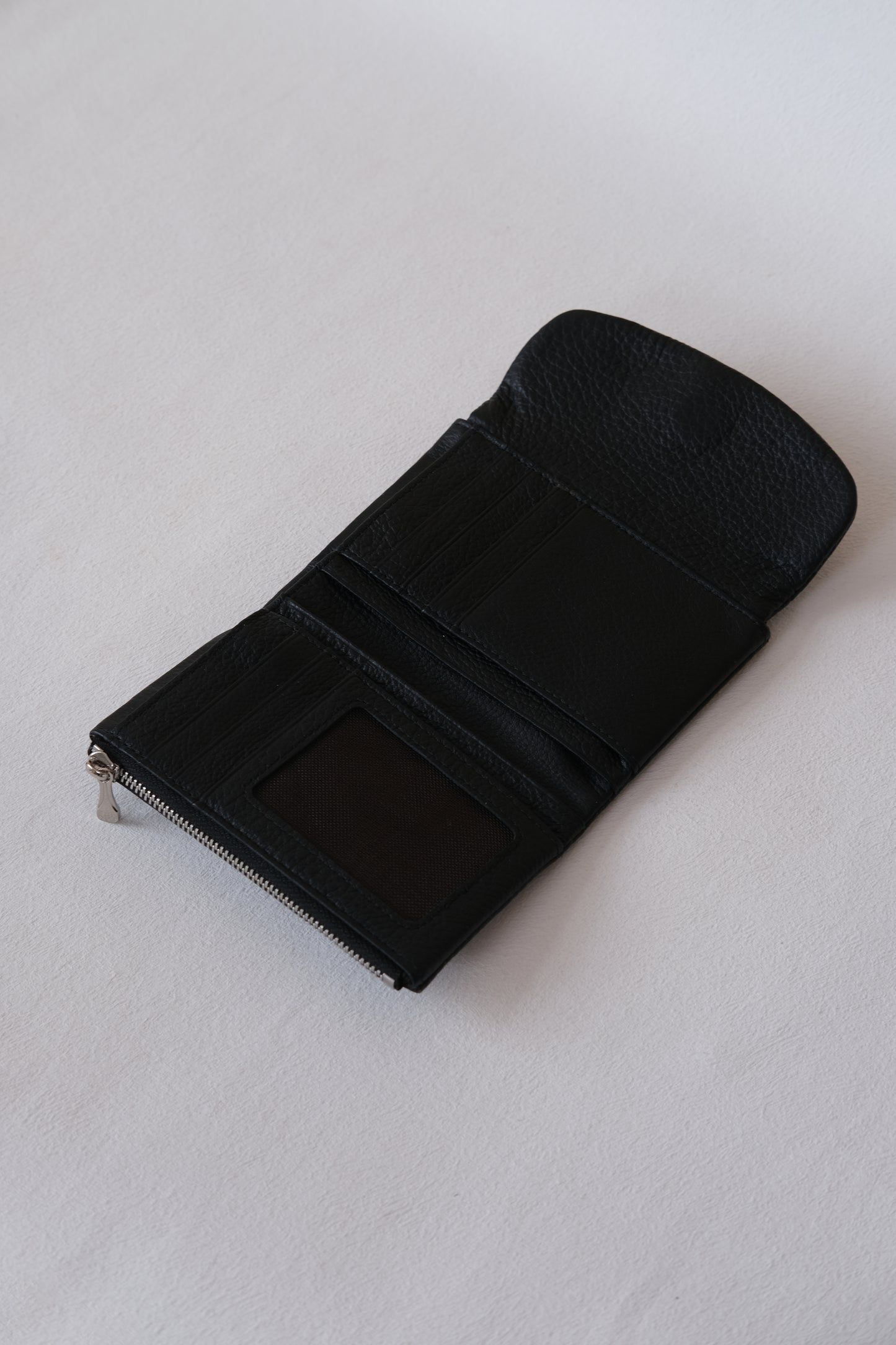Elara Compact Wallet - Classic Black