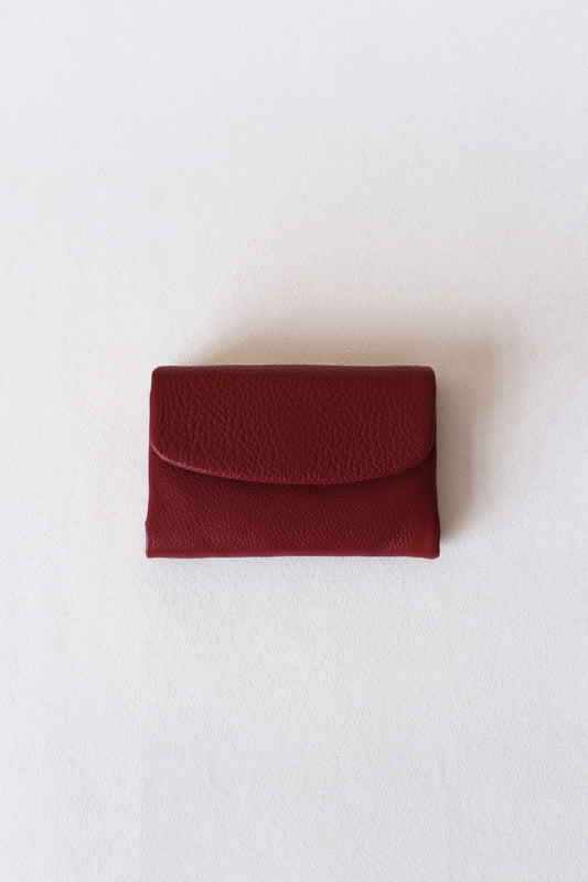 Elara Compact Wallet - Plum