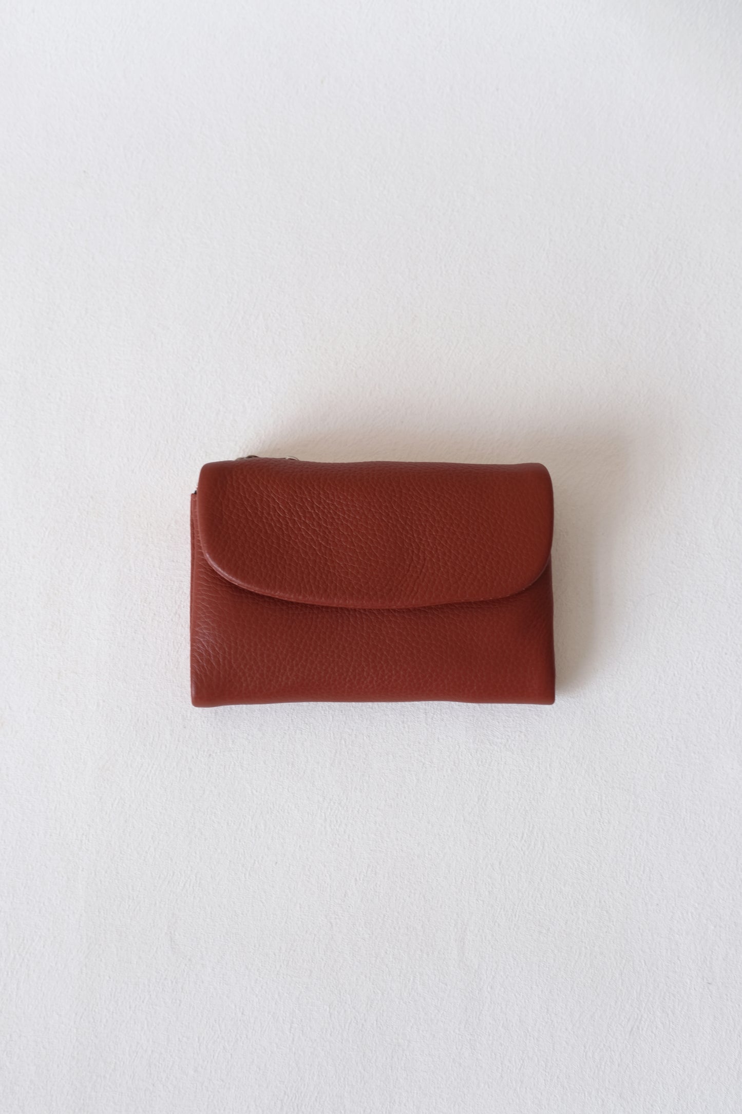 Elara Compact Wallet - Brick Red