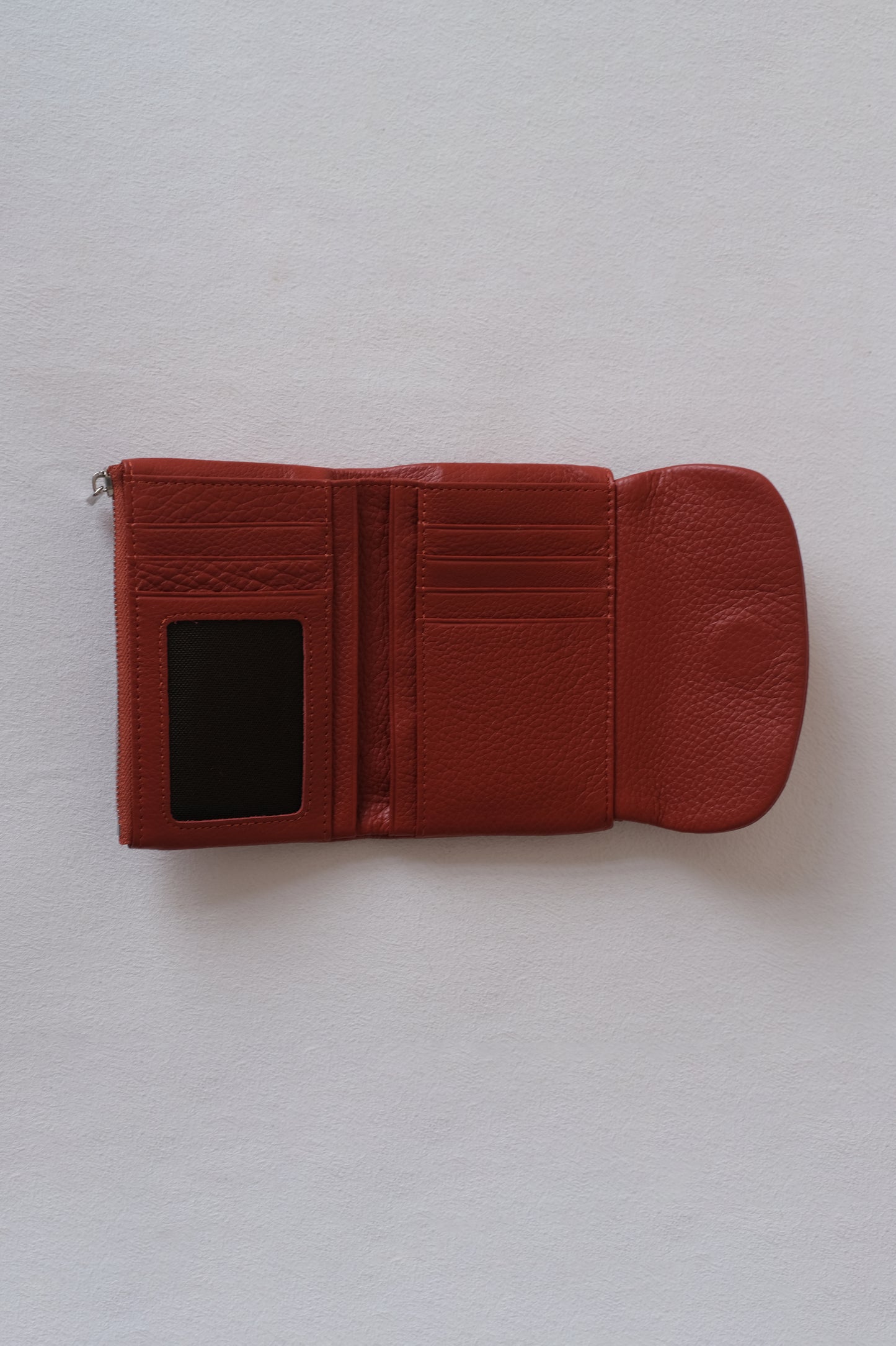 Elara Compact Wallet - Brick Red
