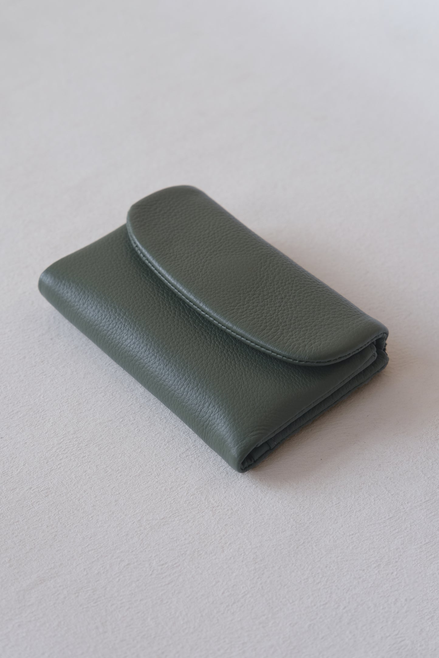 Elara Compact Wallet - Olive Green