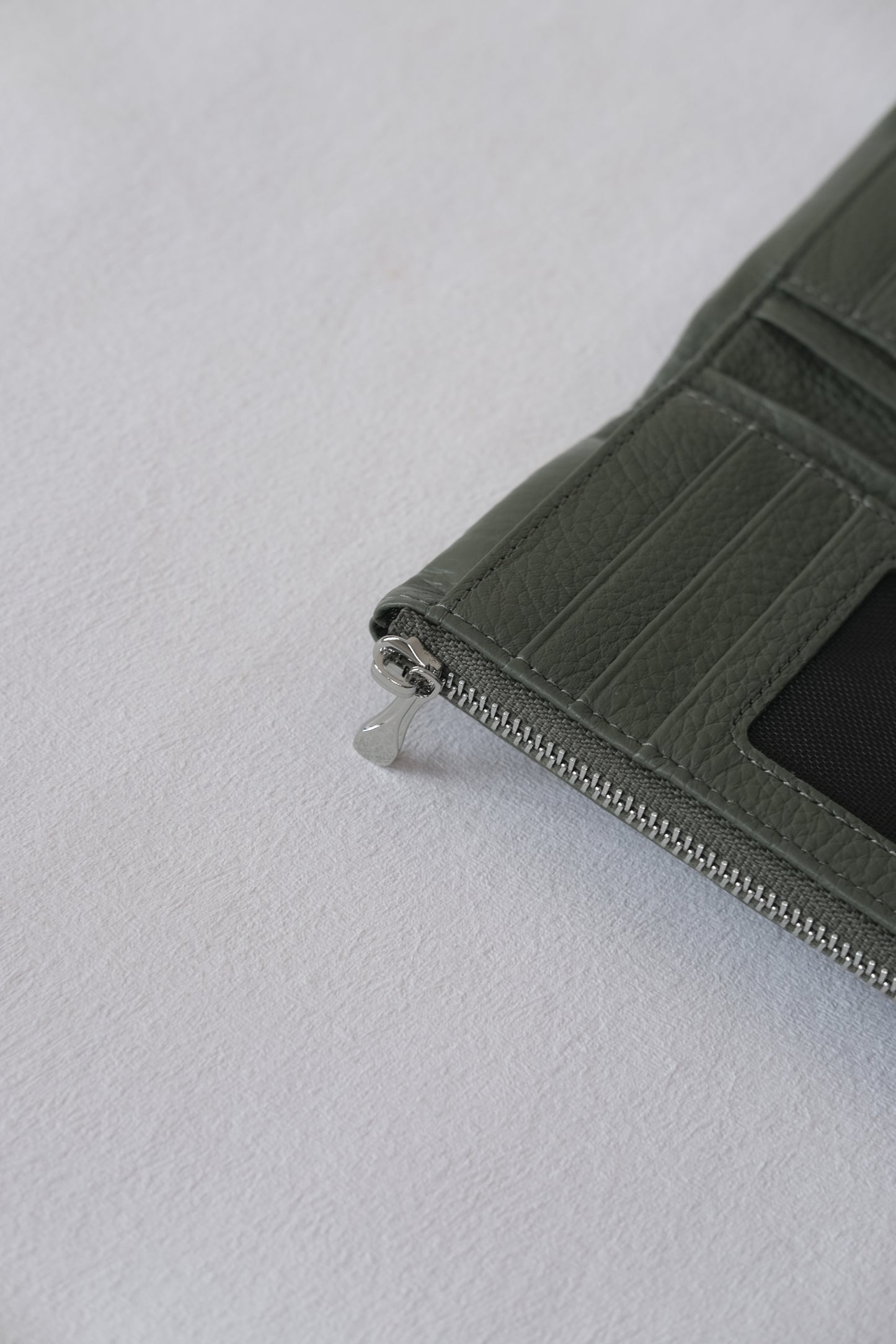 Elara Compact Wallet - Olive Green