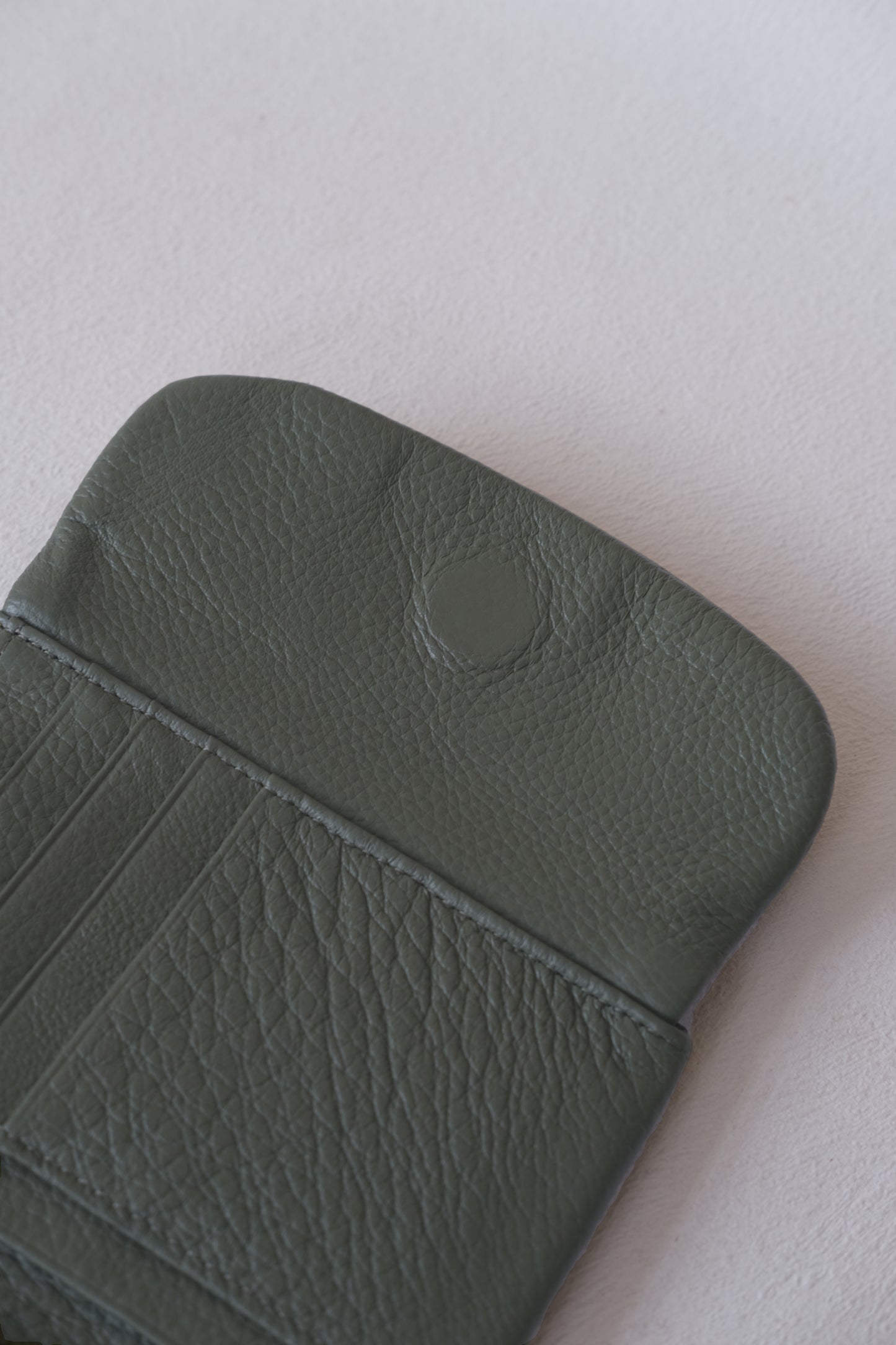 Elara Compact Wallet - Olive Green