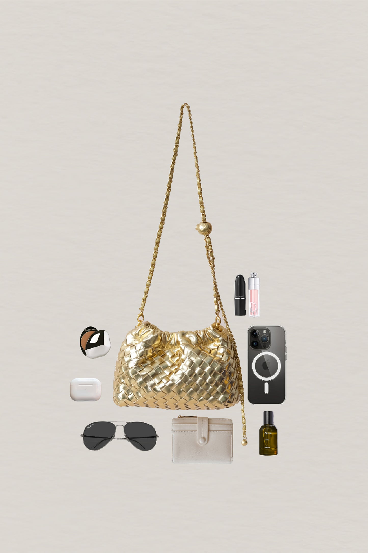 Artisan Signature Cloud Bag - Shinny Gold