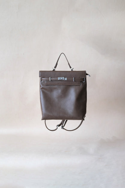 The Vivienne Backpack Tote - Coffee