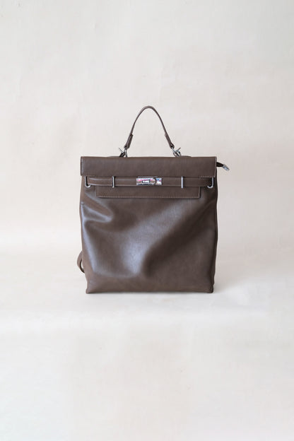The Vivienne Backpack Tote - Coffee