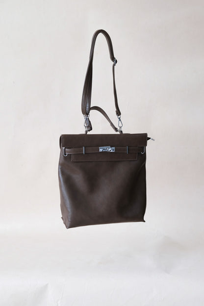 The Vivienne Backpack Tote - Coffee