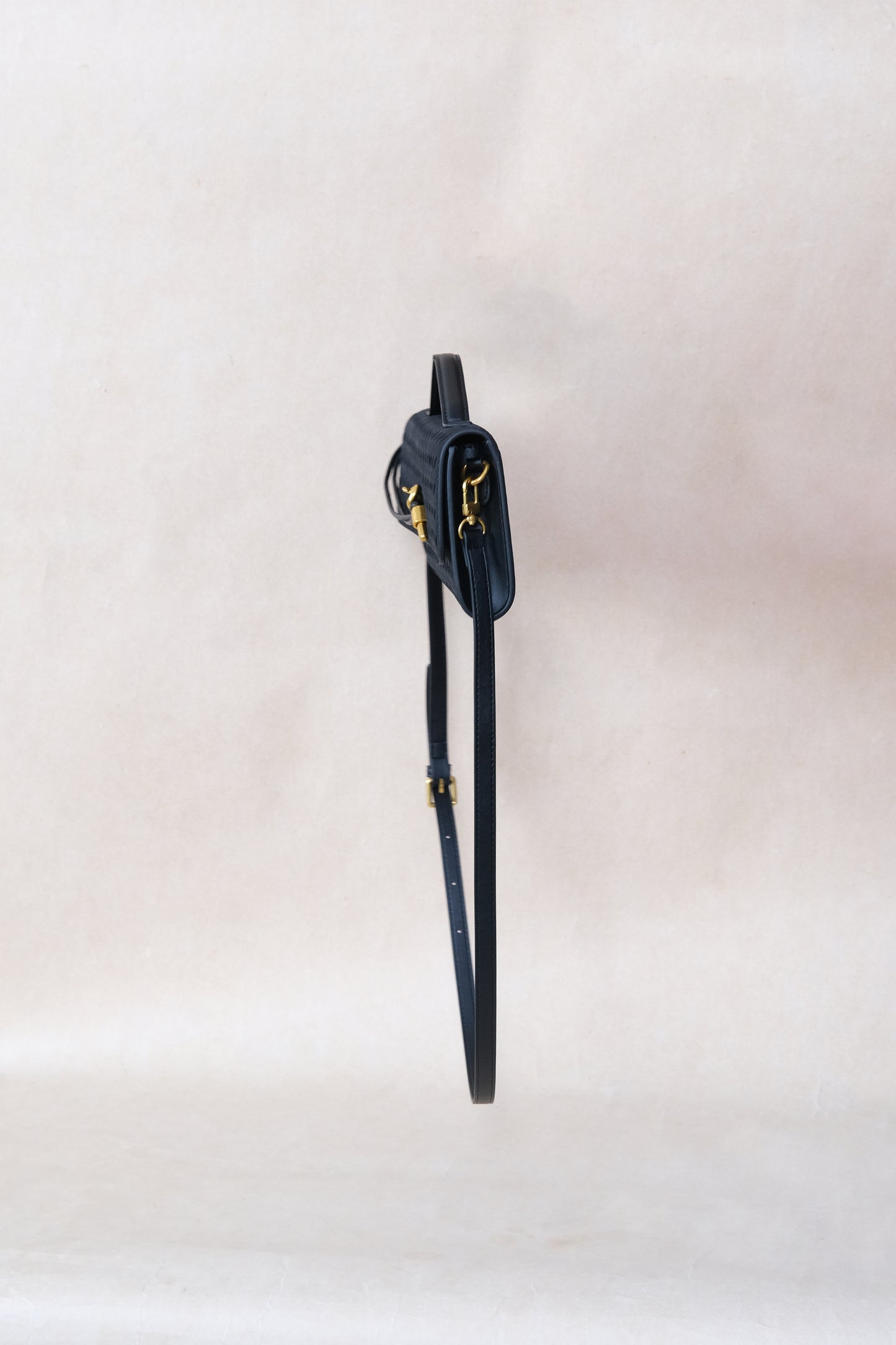 Artisan Crafted Flap Bag - Classic Black